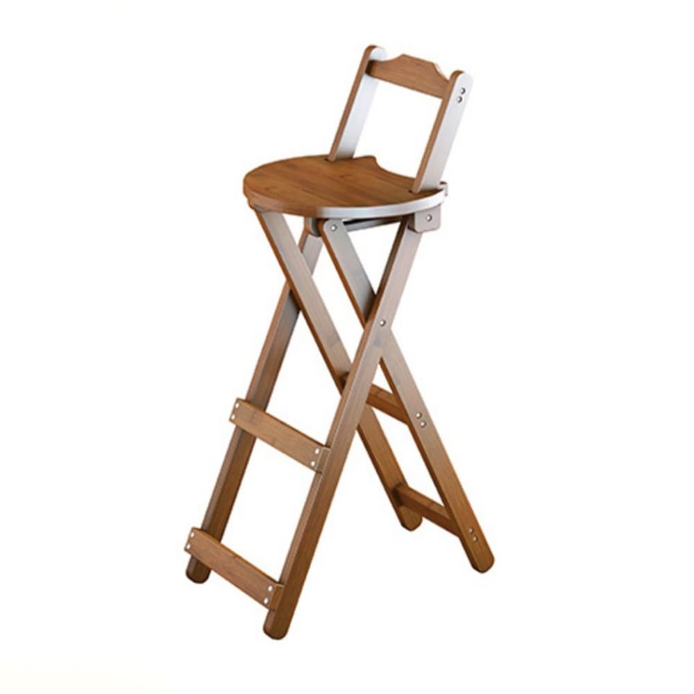 Bamboo Bar Stools with Backrest Footrest K8840