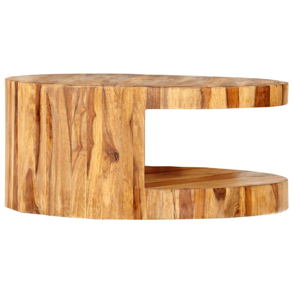 25.6"x11.8" Solid Sheesham Wood Coffee Table X205