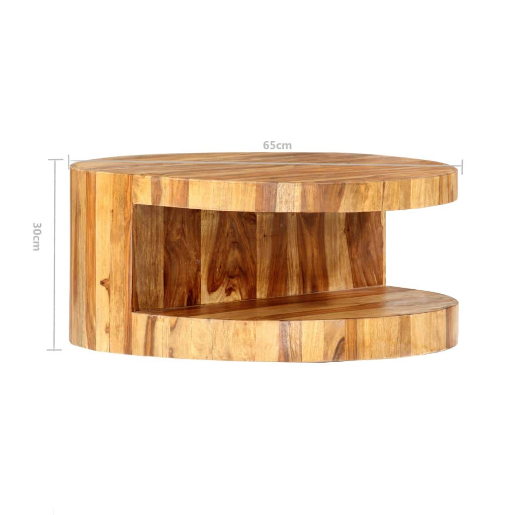 25.6"x11.8" Solid Sheesham Wood Coffee Table X205