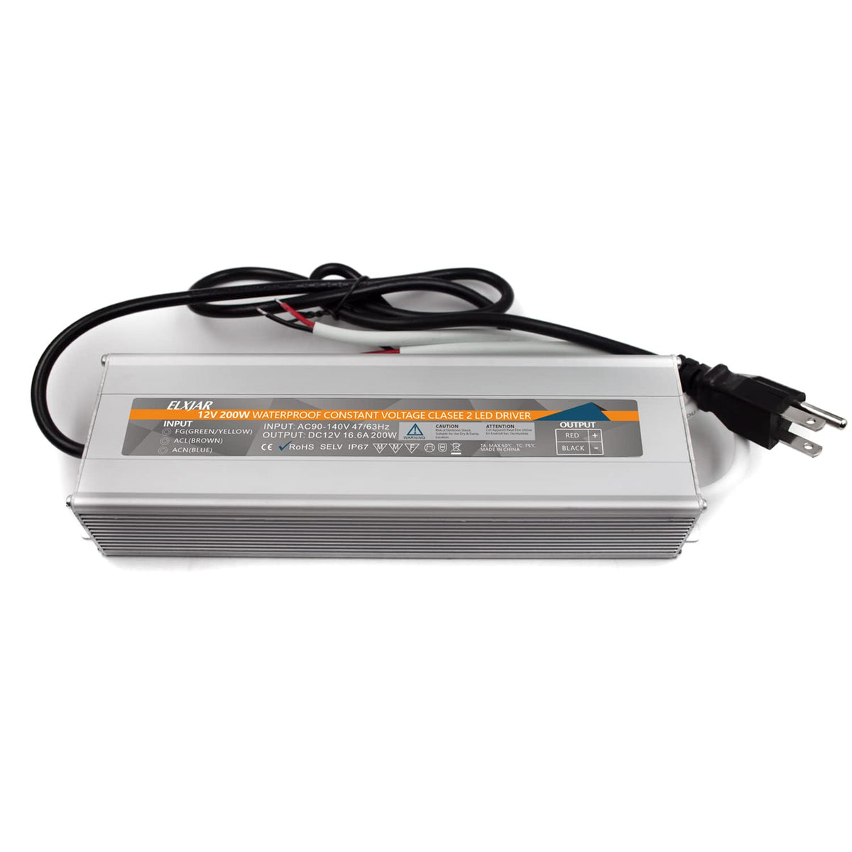 200W 12V IP67 LED Power Supply Driver F624