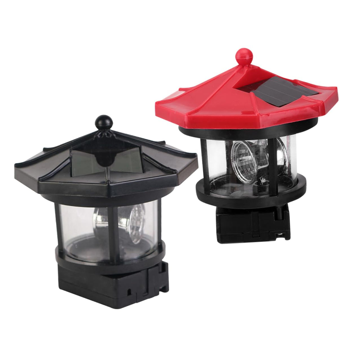 2Pcs Solar Powered Lighthouse Outdoor Garden Light Q1610