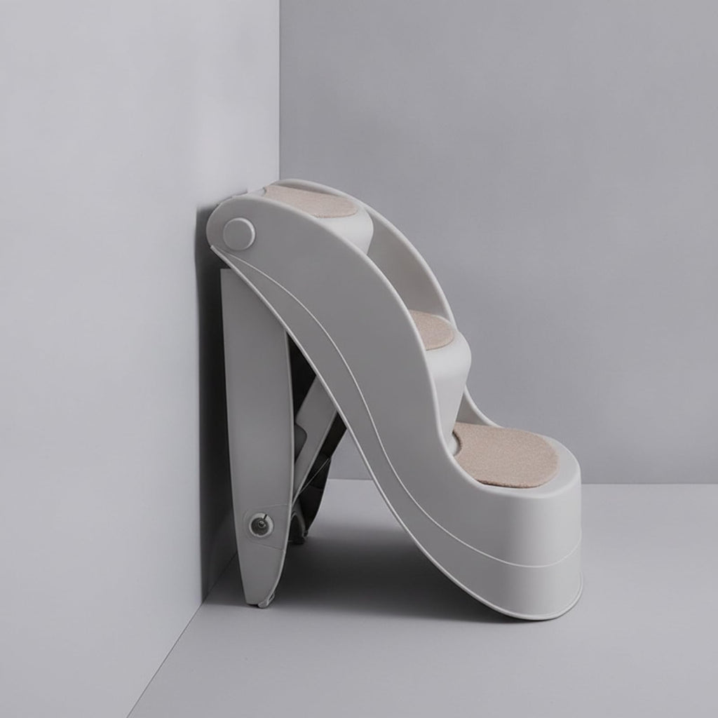Three Step Pet Stairs with Non Slip Pads Lightweight PP Build J4257