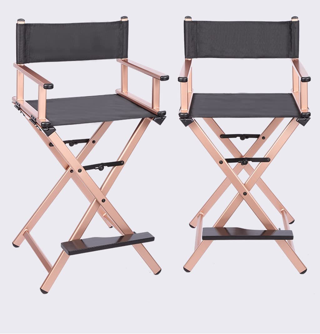 Portable Rose Gold Aluminum Folding Makeup Chair Q1836