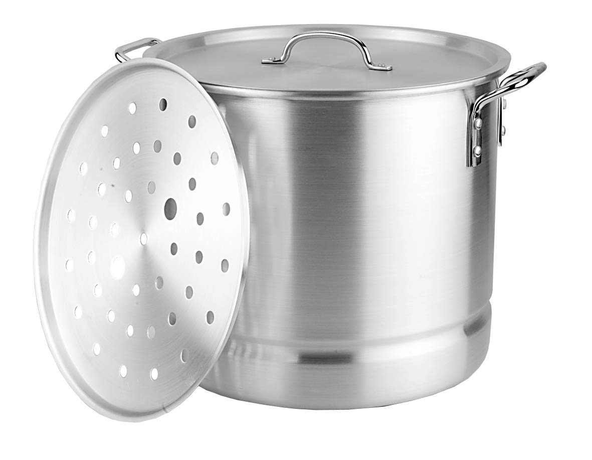 Aluminum Stock Pot with Steamer 16 quart S4382