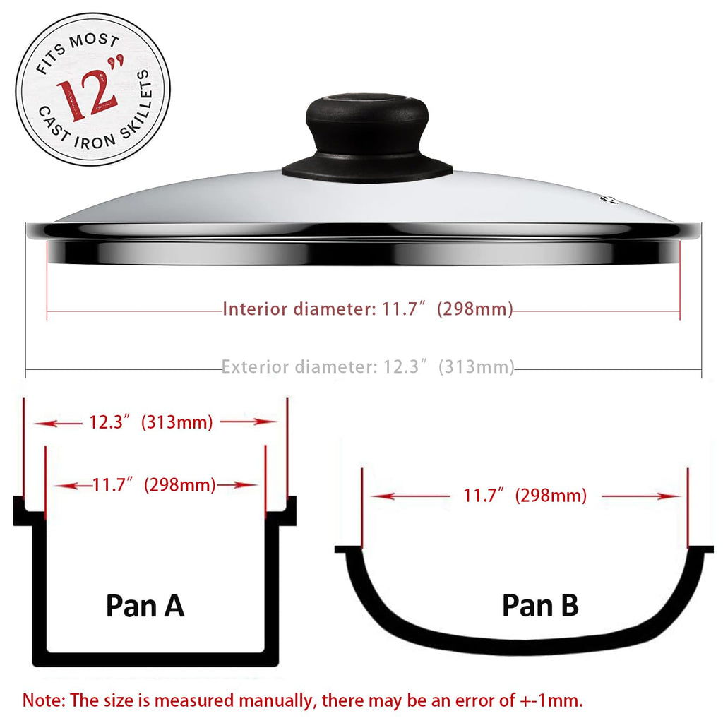 12 Inch Tempered Glass Pan Lid B995