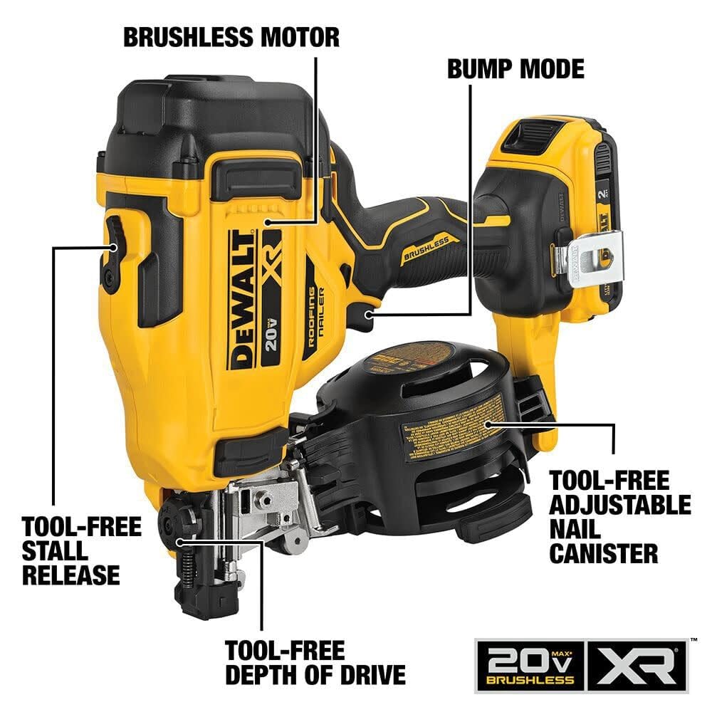 20V MAX Lithium-Ion Cordless Roofing Nailer Kit with Battery Charger and Bag G810