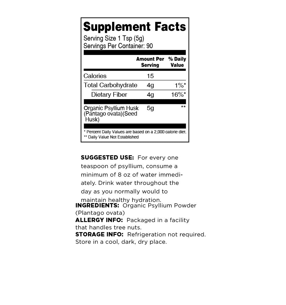 Organic Psyllium Husk Powder, 1 Lb Z428317