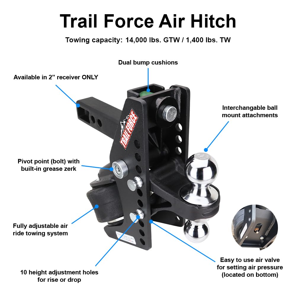 2" Hitch Towing Kit with 2" & 2-5/16" Balls & 2 Sway Arm Bars G748