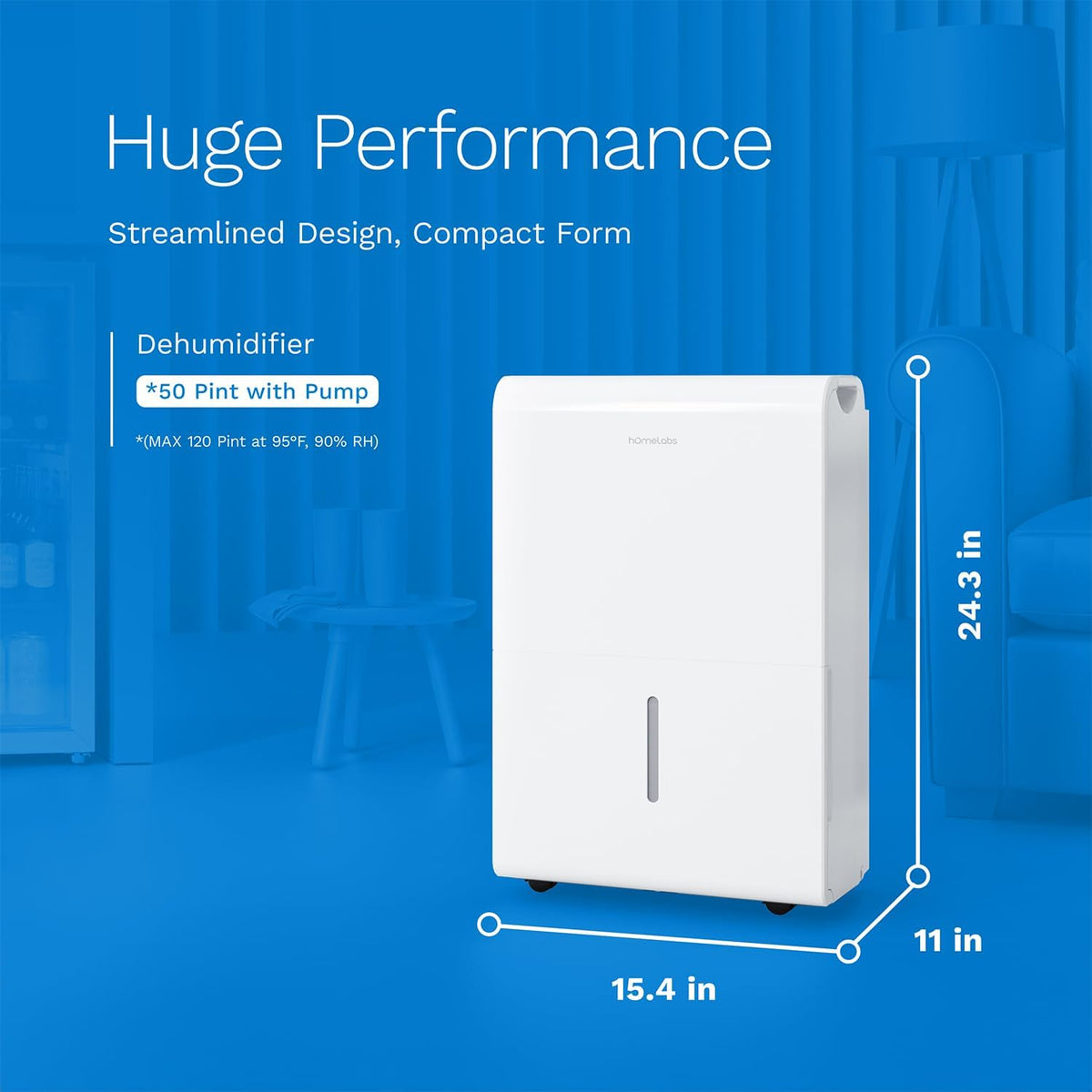 7,500 Sq Ft 50 Pint Dehumidifier with Pump T11702