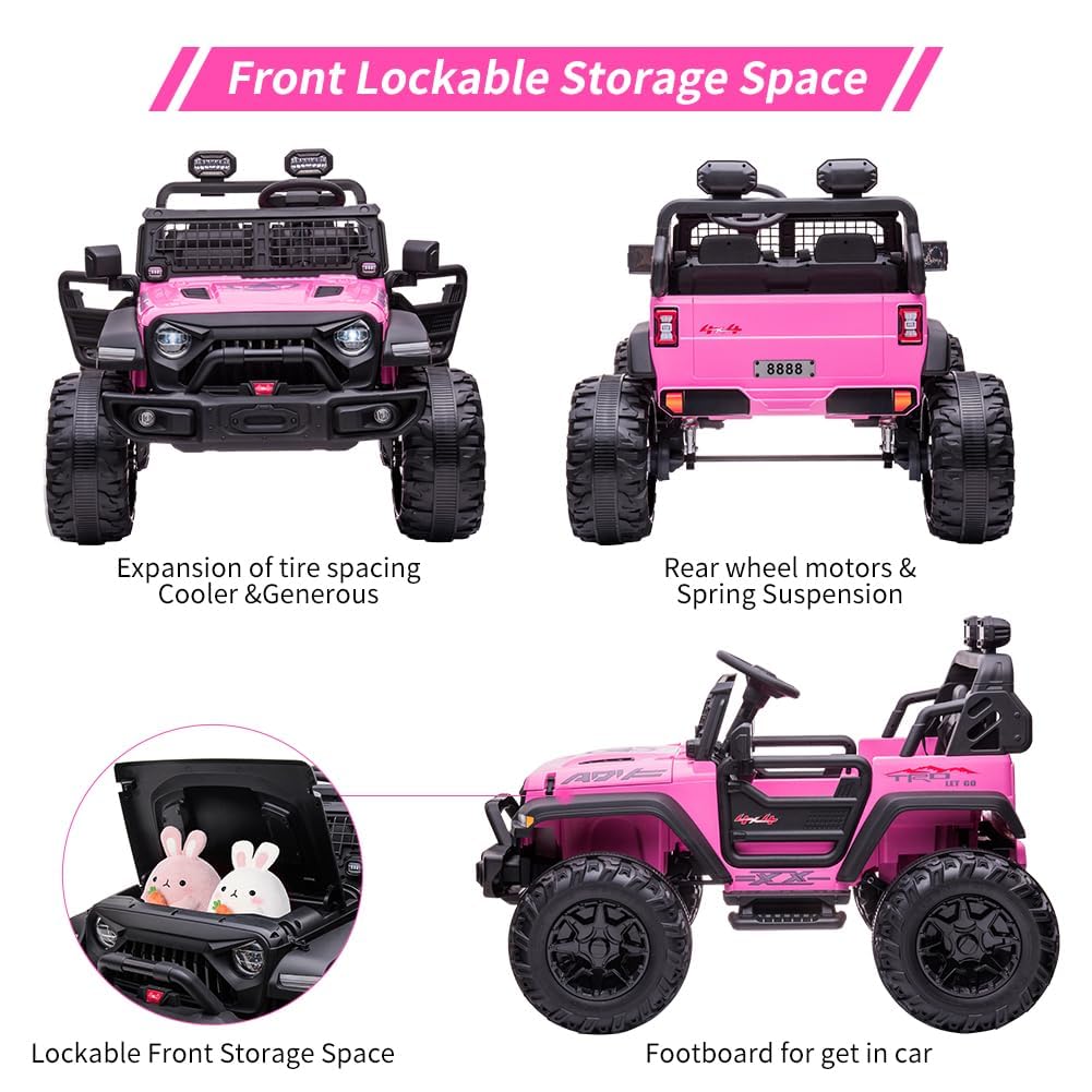 24V Kids Ride on 2 Seaters Electric Car with Remote Control K60389