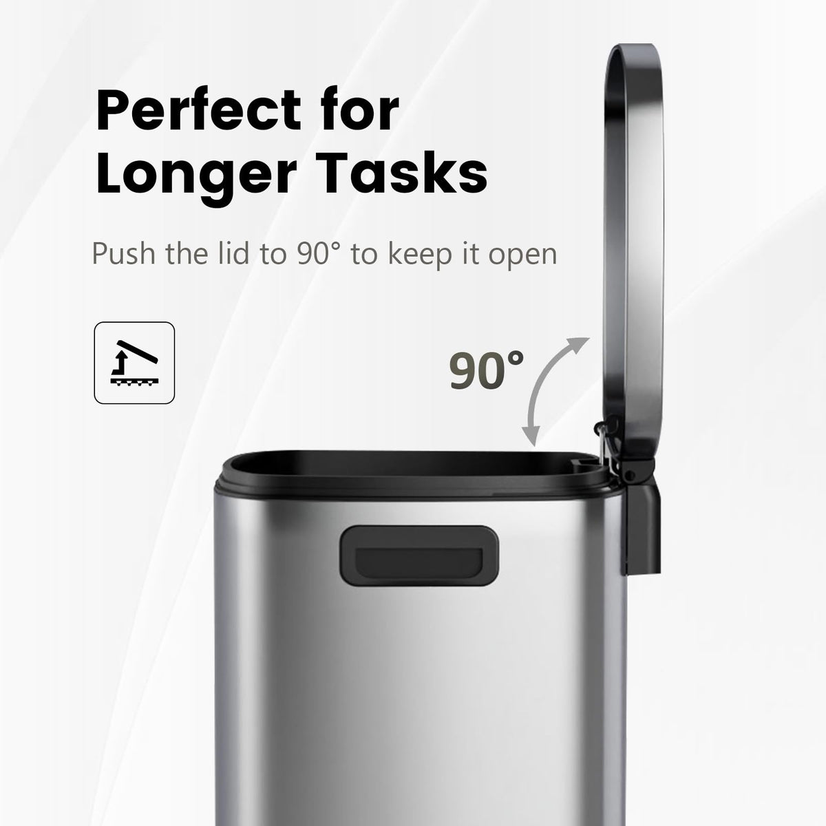13.2 Gallon Stainless Steel Step Trash Can with Lid G5051