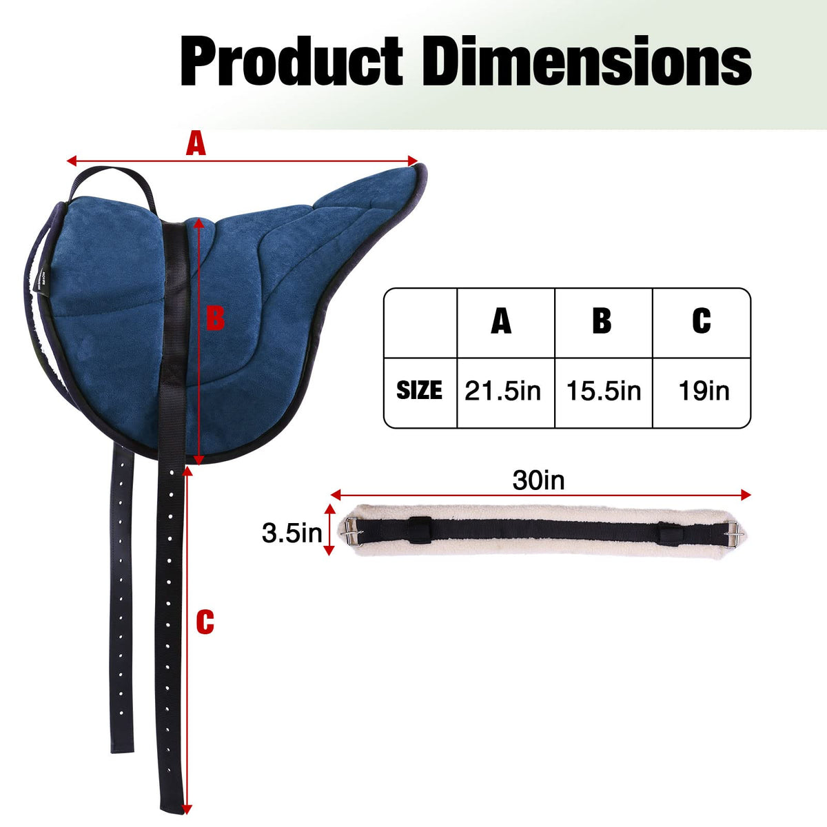Horse Riding Pad with Matching Girth N7146