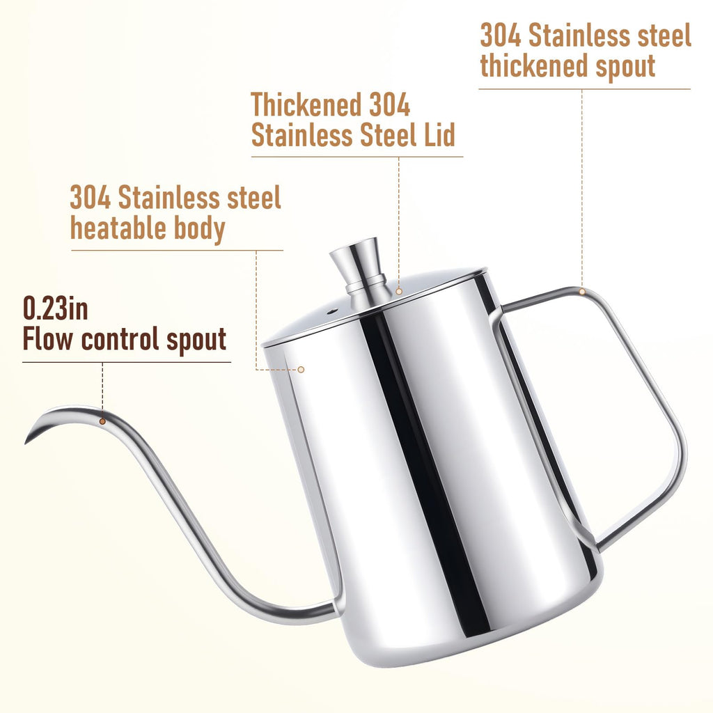 20 oz Stainless Steel Pour Over Kettle R611