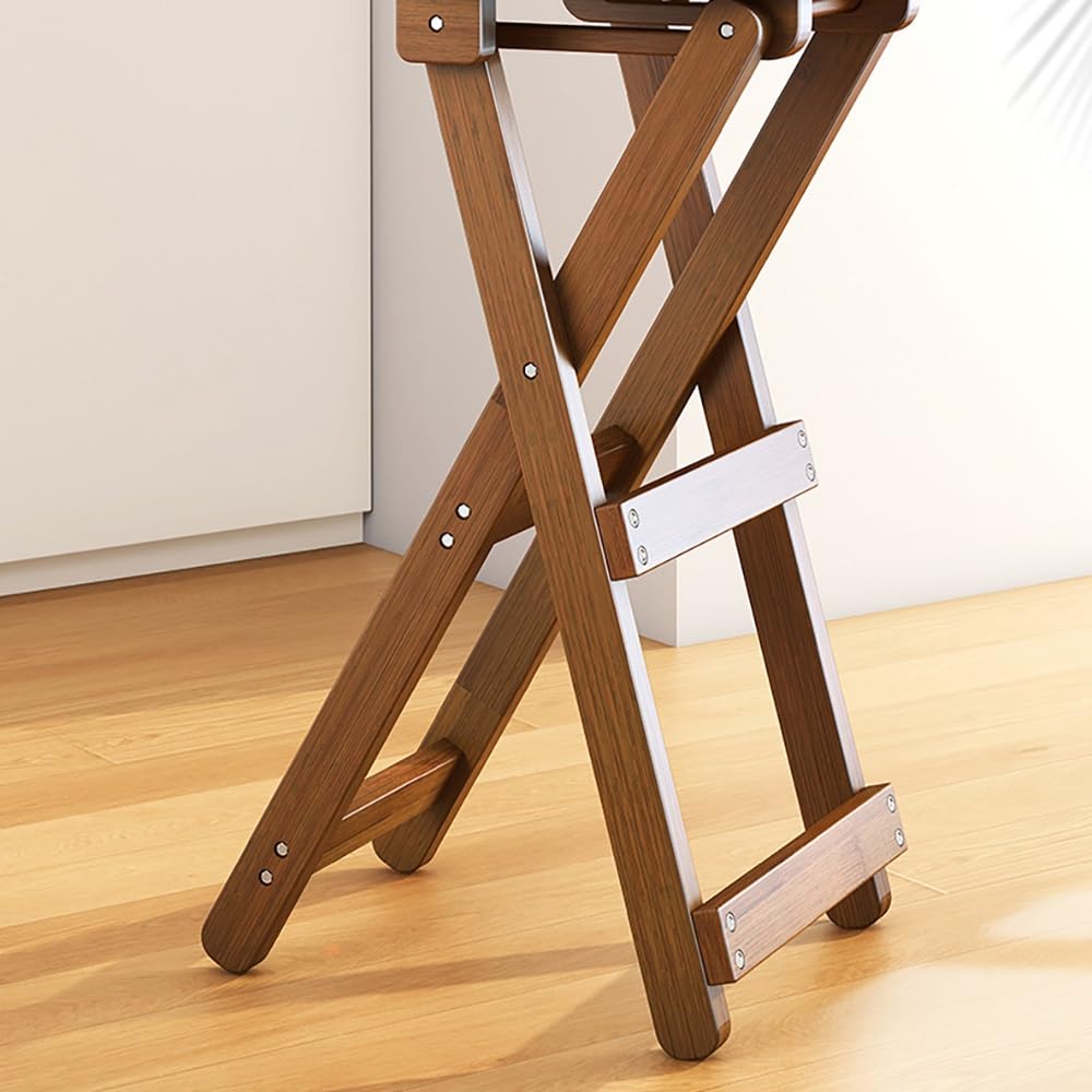 Bamboo Bar Stools with Backrest Footrest K8840