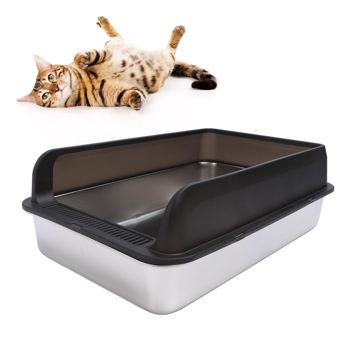 Stainless Steel Litter Box with Lid Z1957