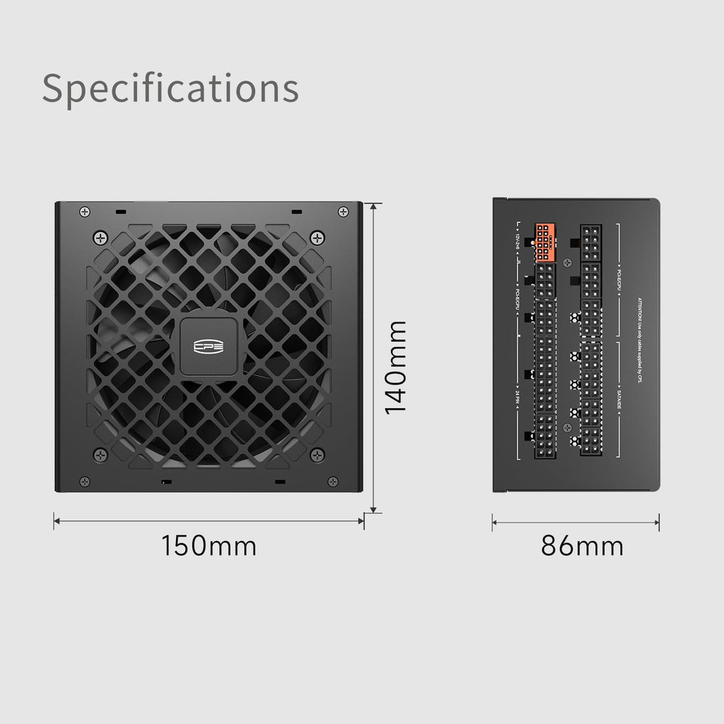 750W Fully Modular ATX 3.1 80 Plus Gold Power Supply S58485