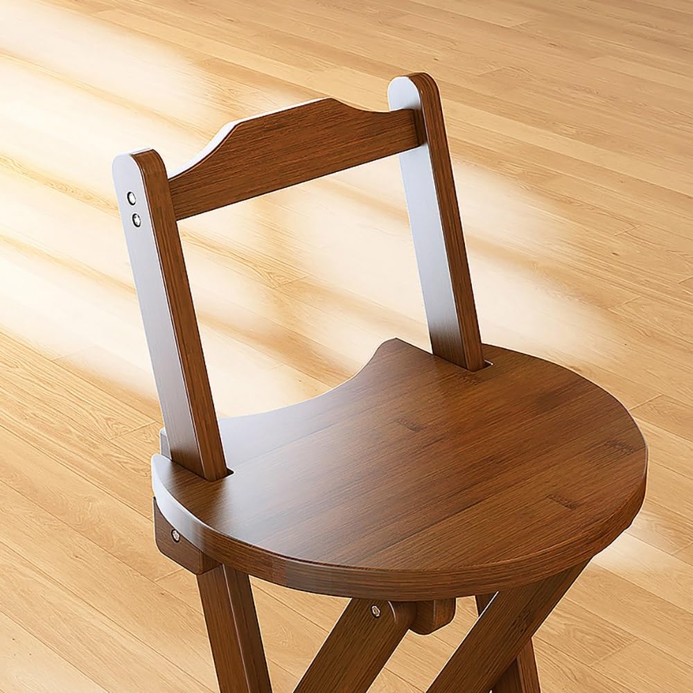 Bamboo Bar Stools with Backrest Footrest K8840