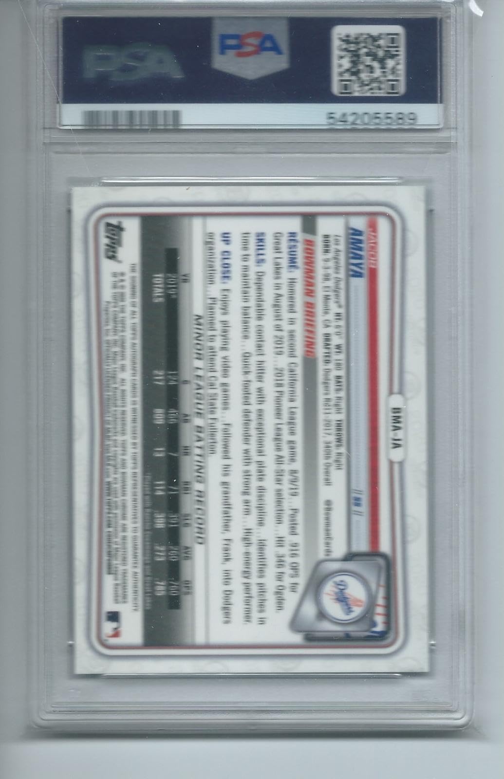 Baseball Slabbed Autographed Cards H491