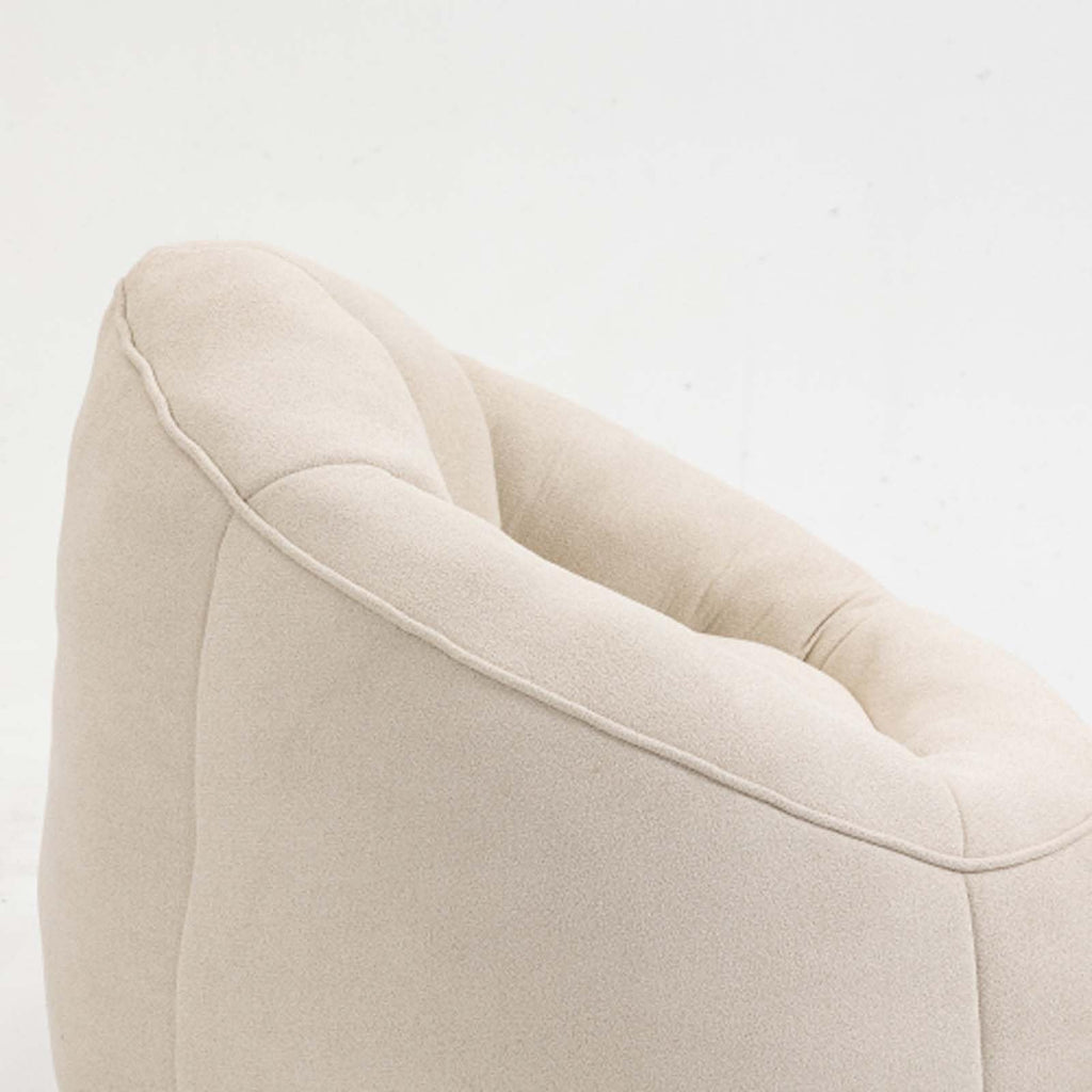 Yellow Memory Foam Bean Bag Chair with Footrest U6523