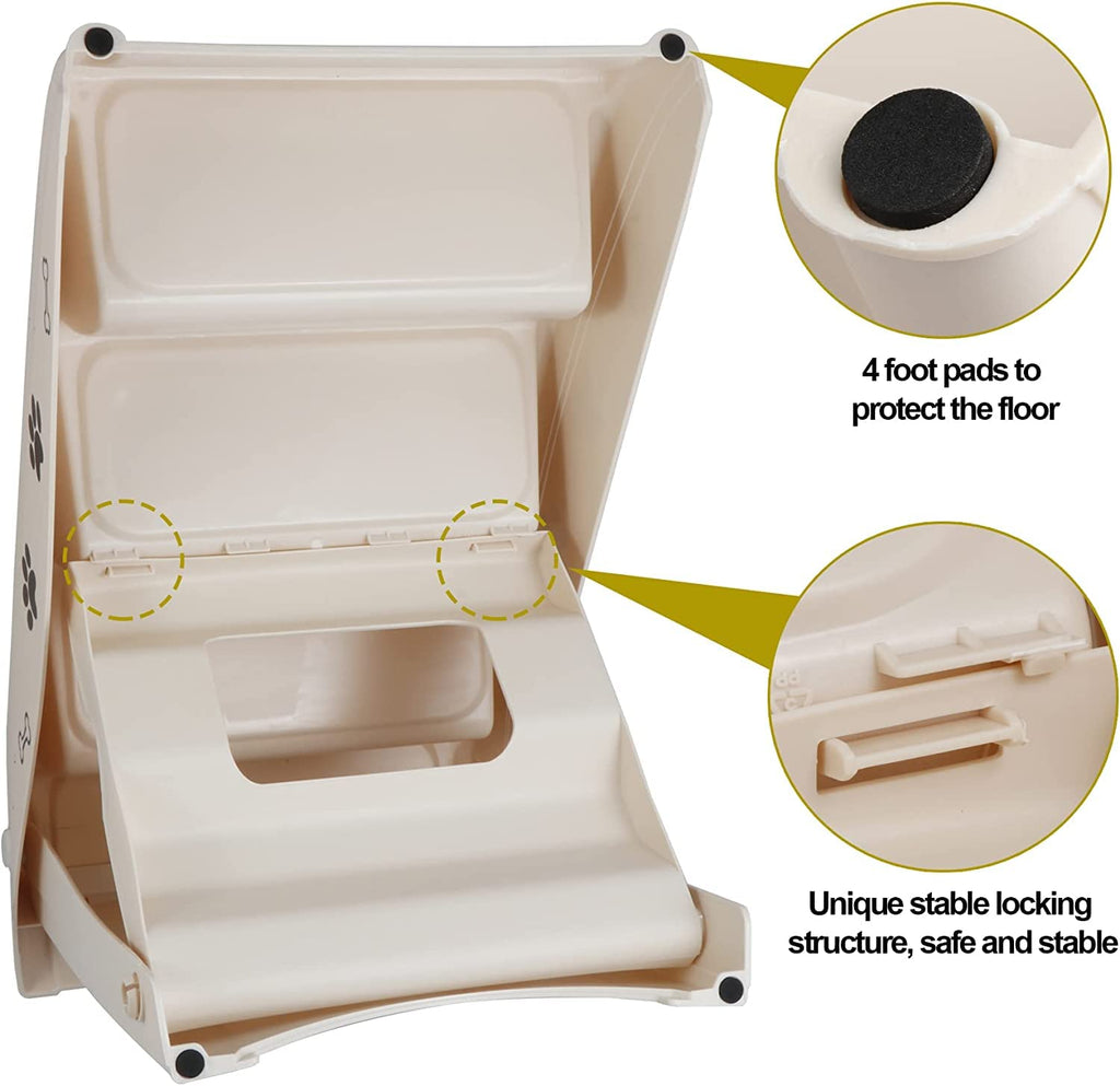 Tan 4-Step Non-Slip Foldable Pet Steps B14922