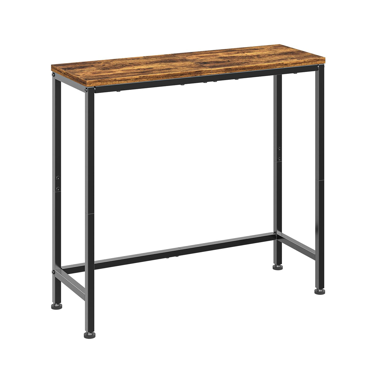 Narrow Side Table, 29.8" Console Table, Rustic Brown N7122