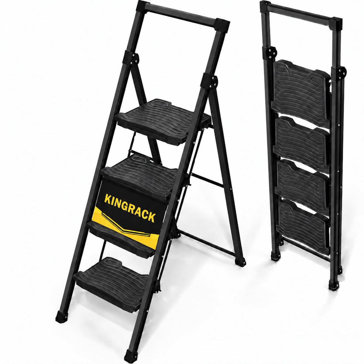 4 Step Folding Step Ladder with Handrails G5176