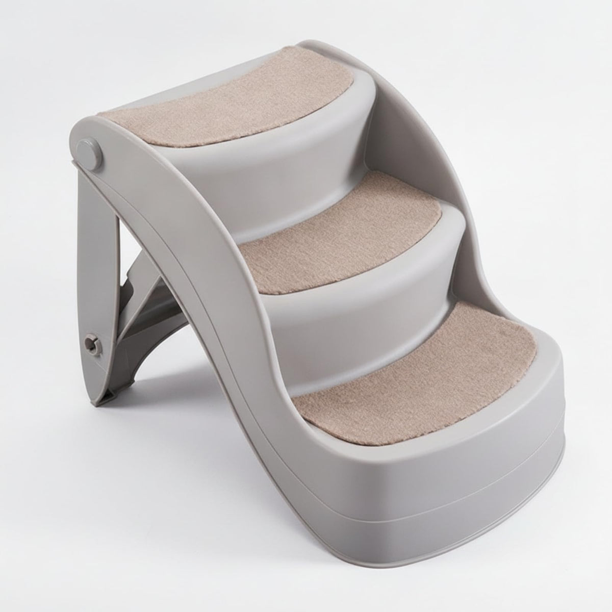 Three Step Pet Stairs with Non Slip Pads Lightweight PP Build J4257