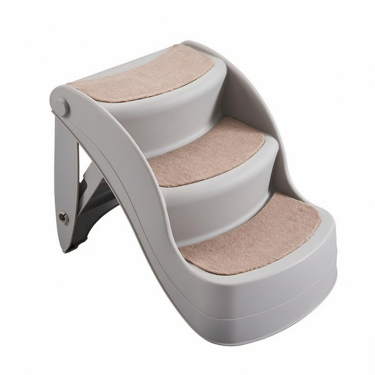 Three Step Pet Stairs with Non Slip Pads Lightweight PP Build J4257