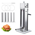 Manual 15LBS Stainless Steel Sausage Stuffer with 5 Stuffing Tubes A5081