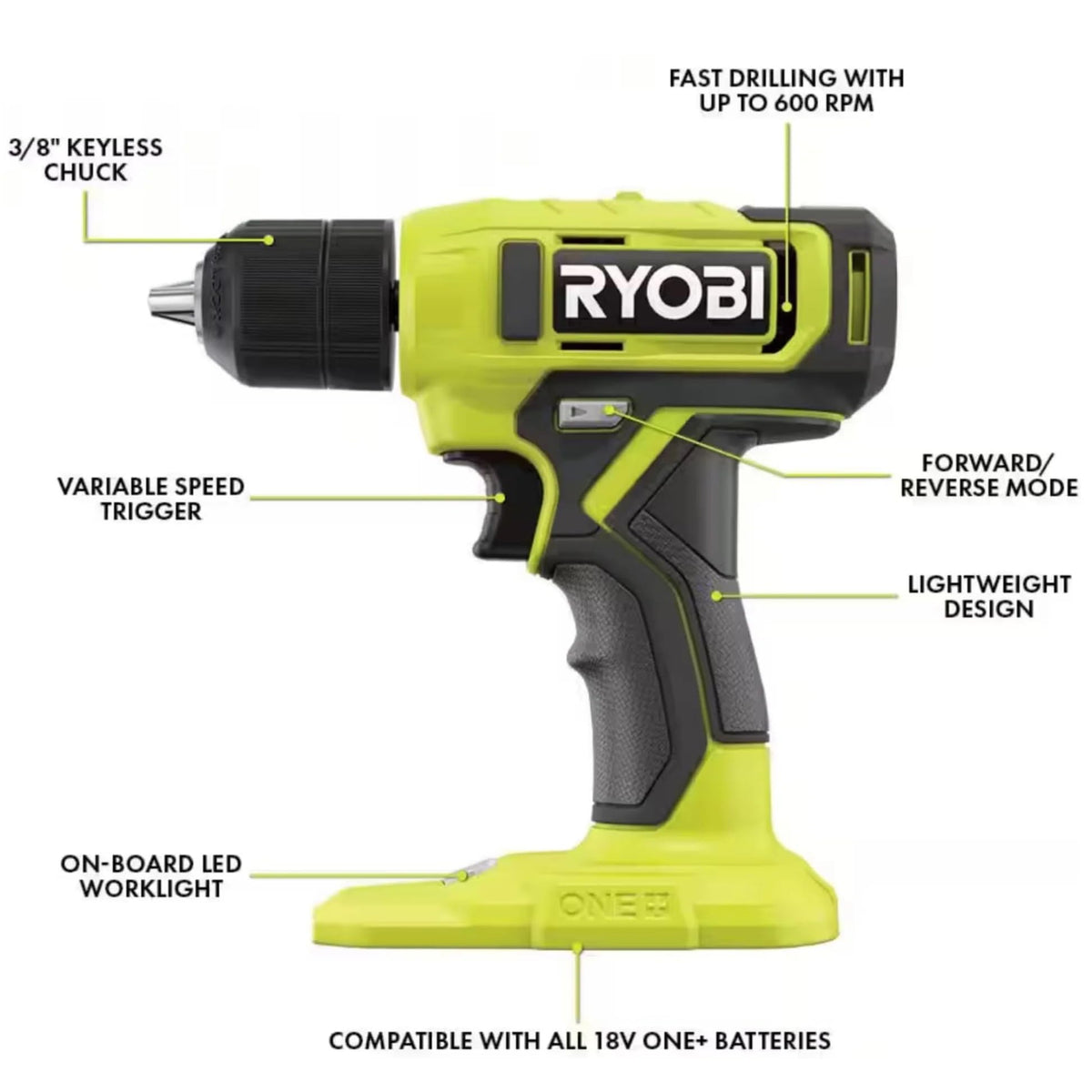 18V Drill/Driver Kit with Battery, Charger & Holster S90347