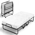 Folding Bed with 5-Inch Mattress, Twin Size Foldable Guest Bed with Metal Frame B43183