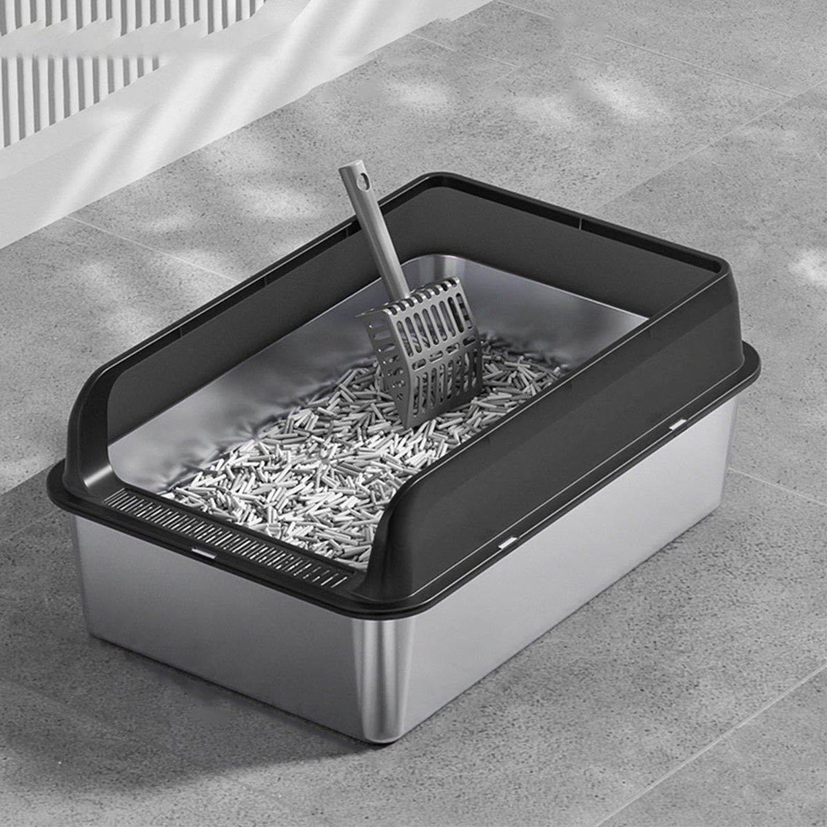Stainless Steel Litter Box with Lid Z1957