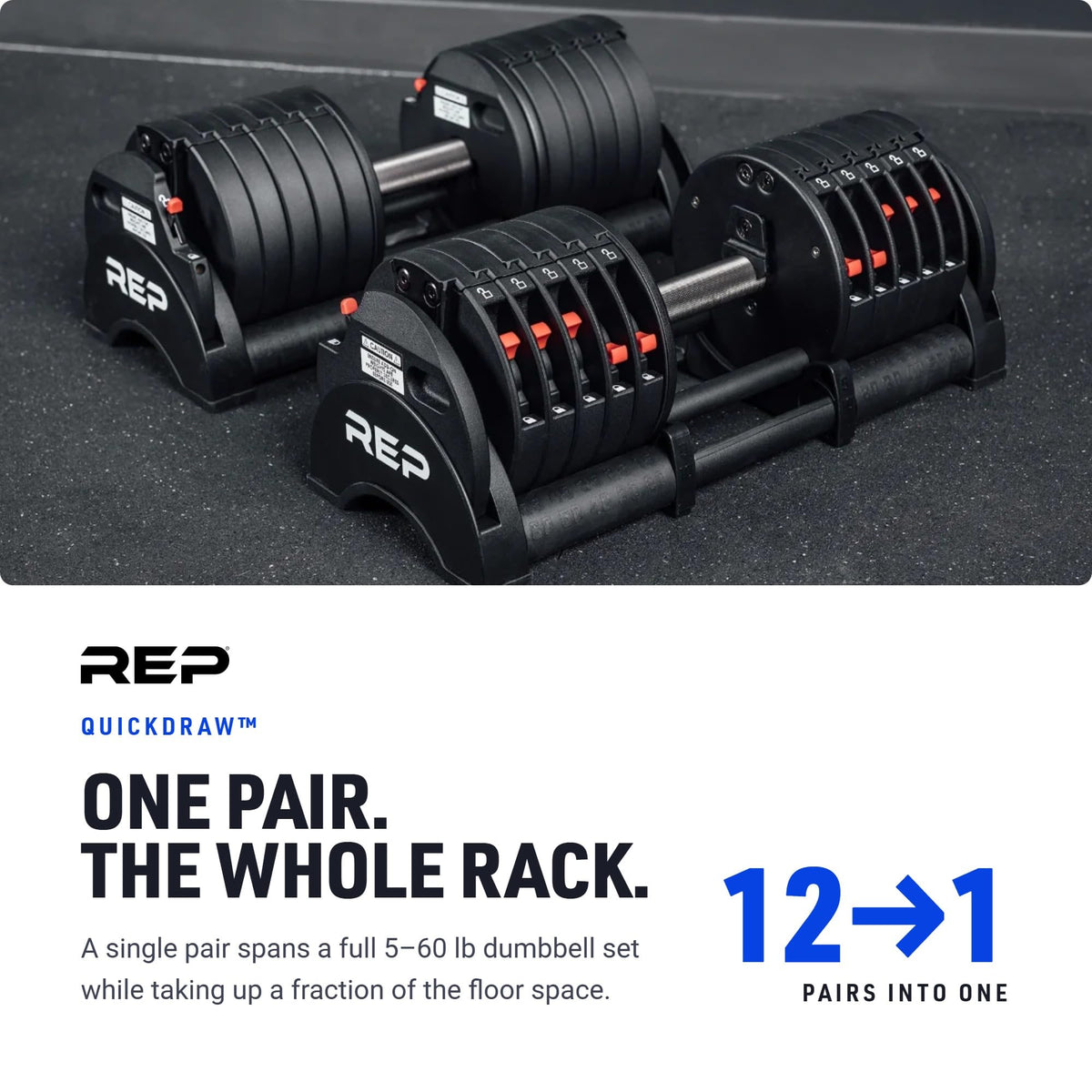 Adjustable Dumbbell Set Pair 30/40/50/60 lb Steel Plates Knurled Handle G762