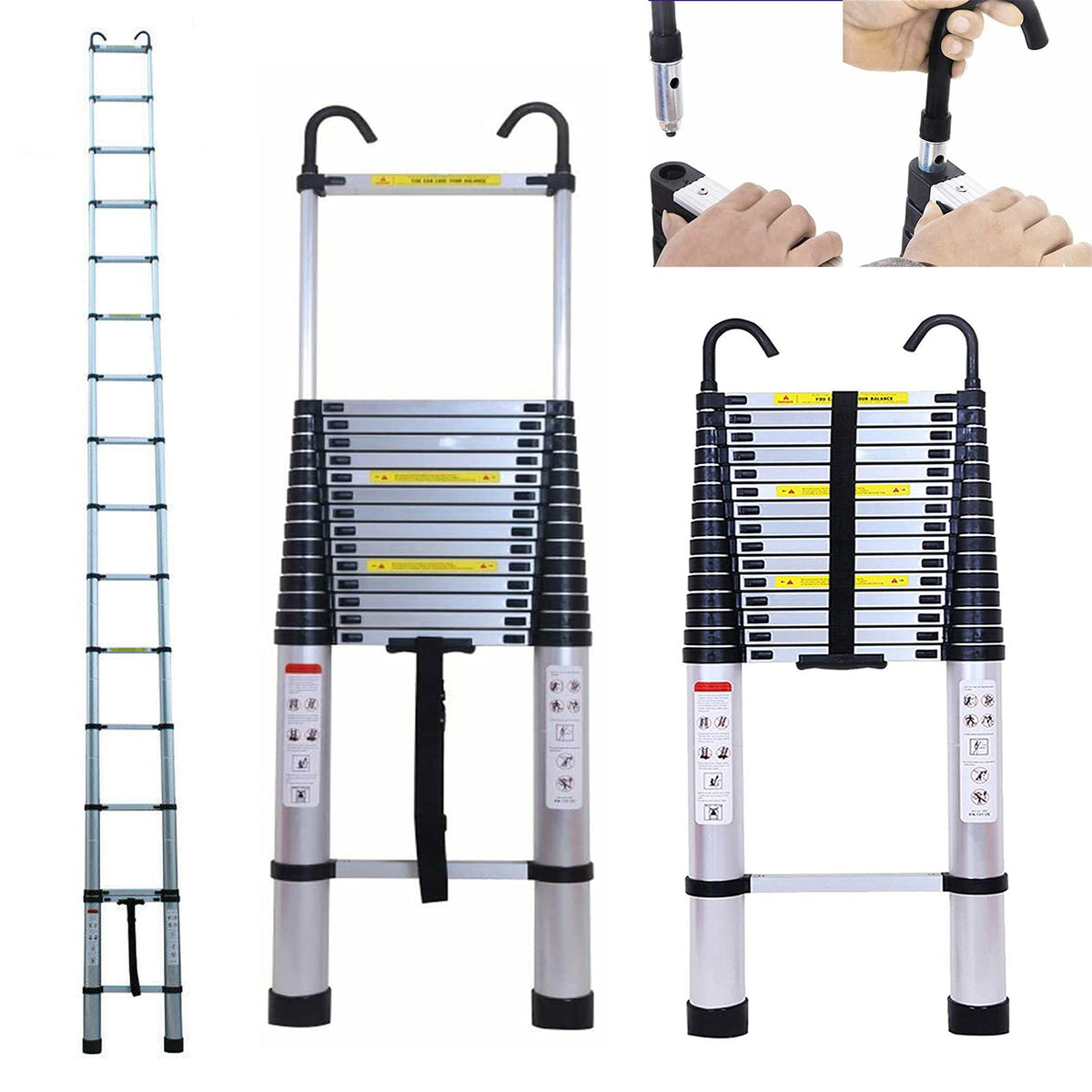 Telescoping Extension Ladder 20.34FT 330 Pound Capacity B982