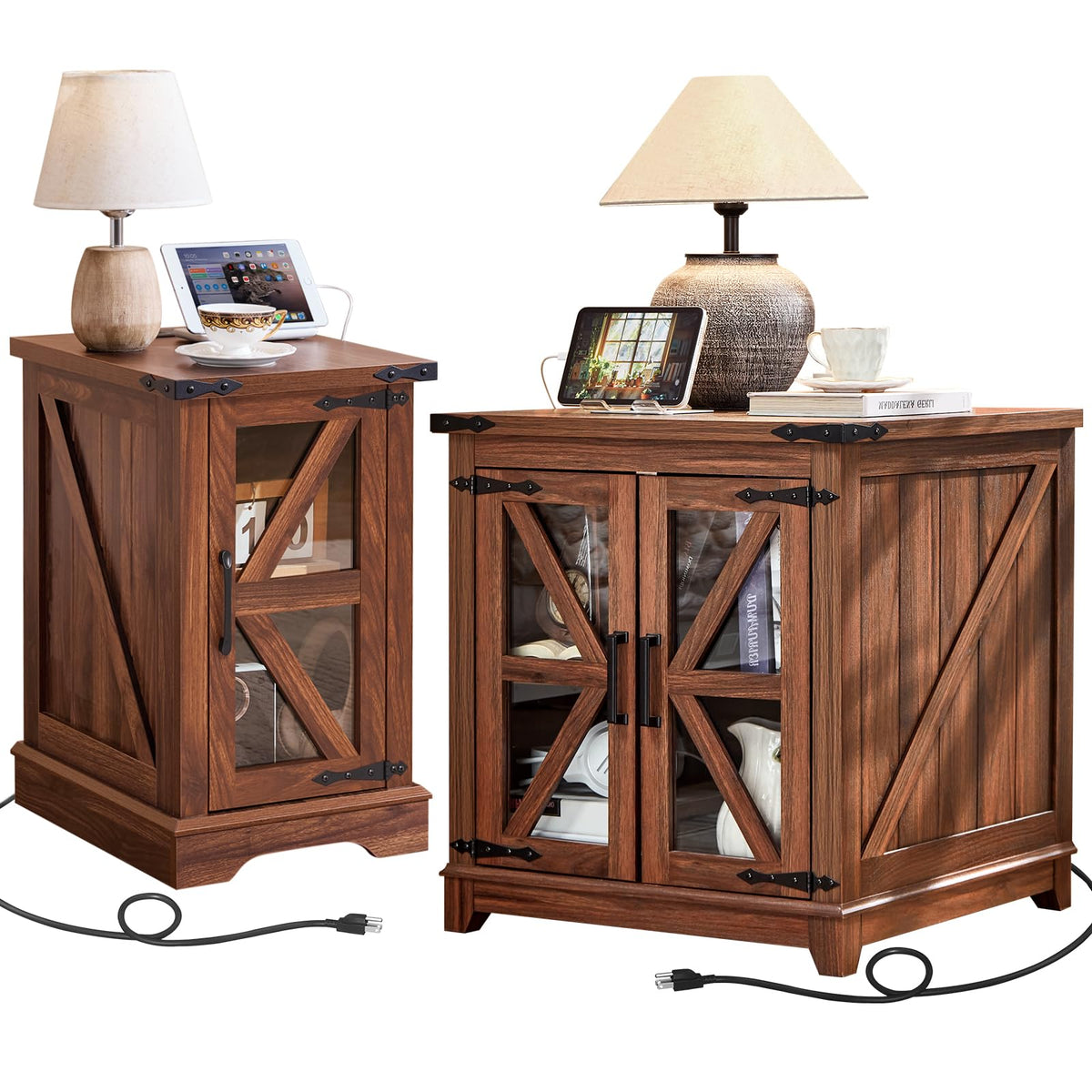 End Table Set 2 with Charger X468