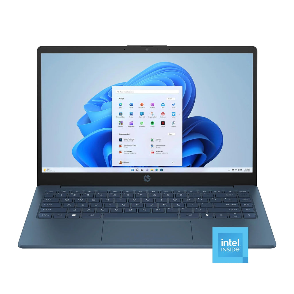 14" HD Laptop, Intel Celeron N150, 4GB RAM, 128GB Storage, Blue S7654