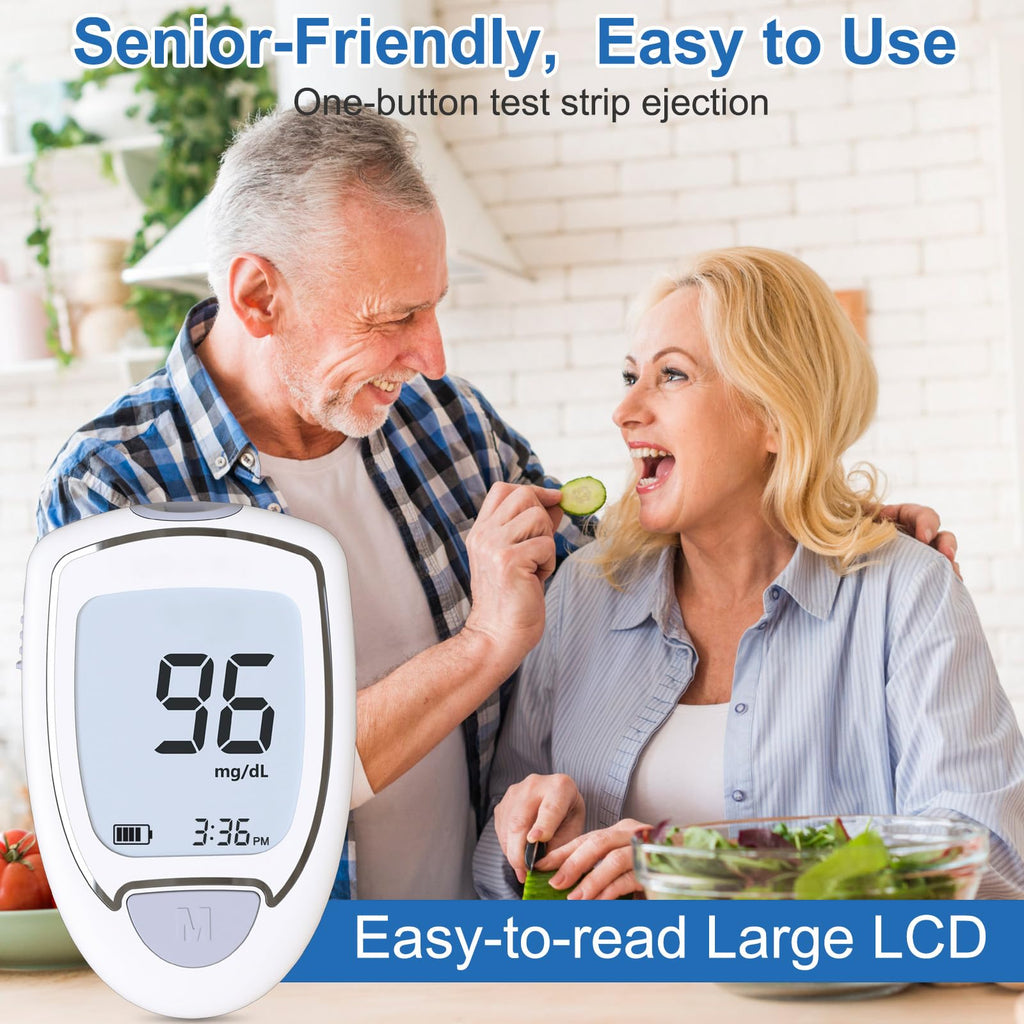 Blood Glucose Monitor Kit with 50 Test Strips & 50 Lancets W1766