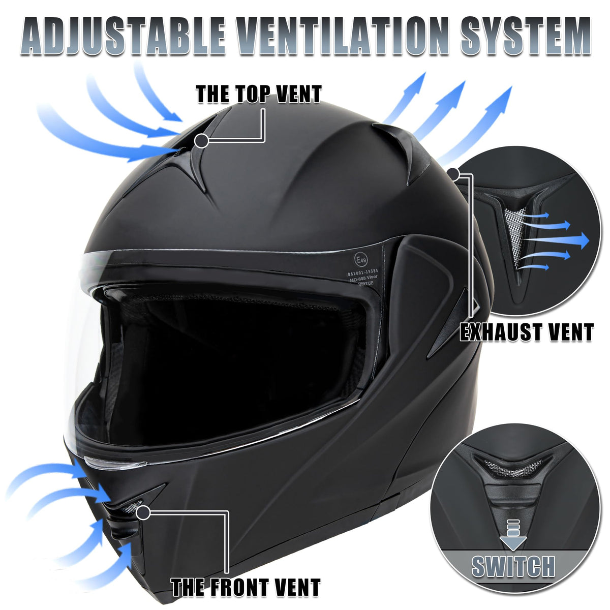 Small DOT Approved Flip Up Full Helmet X4226