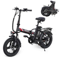 Peak 500W Step Over Electric Bicycle, 16" x 3.0 Fat Tire, 48V Removable Battery, 7 Speed B805989