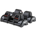 Adjustable Dumbbell Set Pair 30/40/50/60 lb Steel Plates Knurled Handle G762
