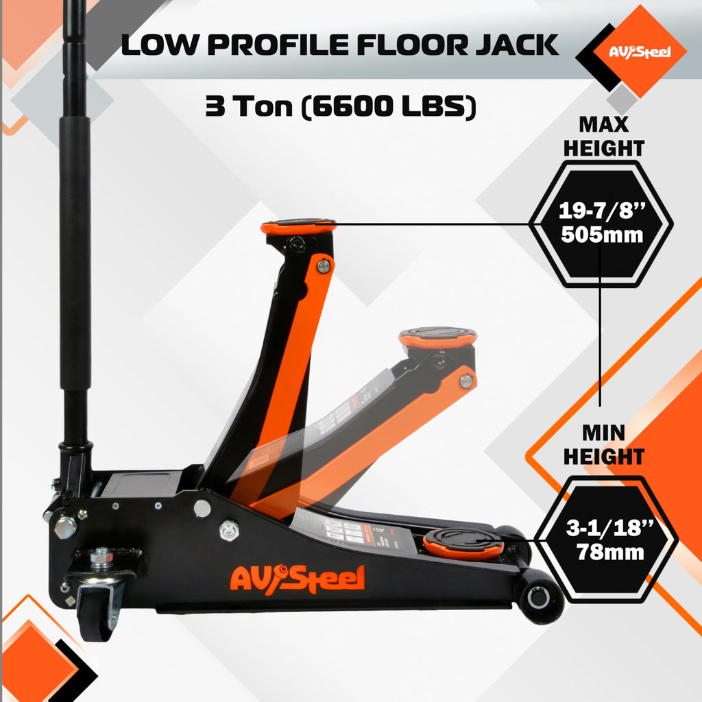 3 Ton Low Profile Hydraulic Floor Jack B350