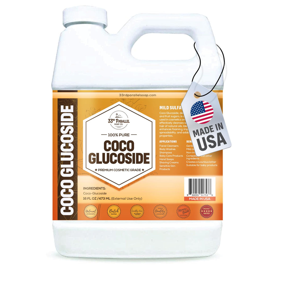 Coco Glucoside Surfactant 16 oz I43024