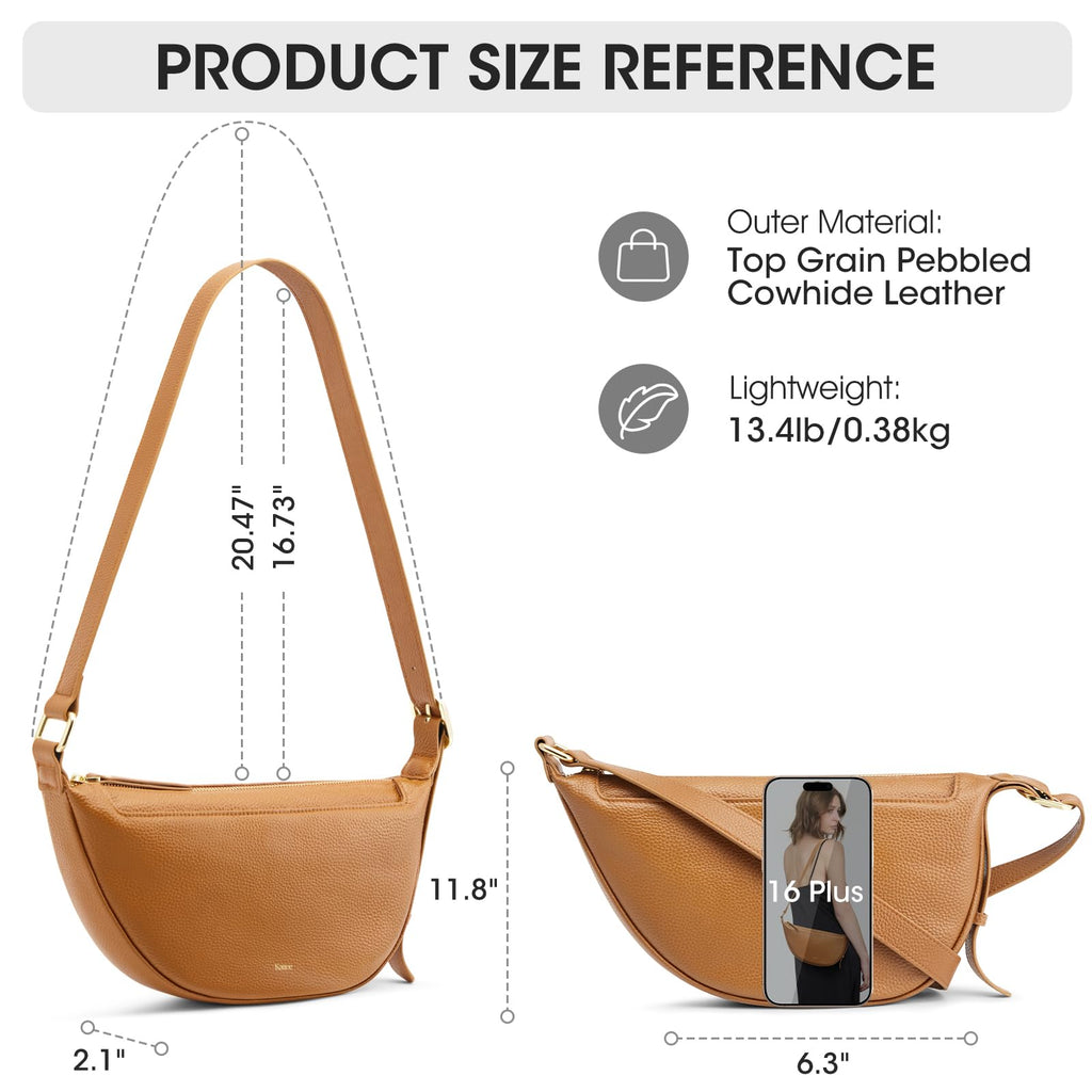Leather Crossbody Purse with Adjustable Strap Q361943