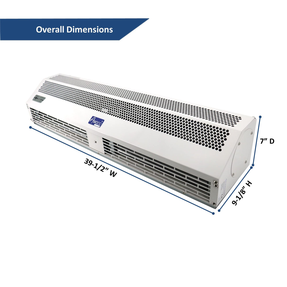 40" 230V Heated 2 Speeds 670CFM Commercial Indoor Air Curtain T650