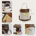 Crossbody Cylinder Bag Vegan Leather C6817
