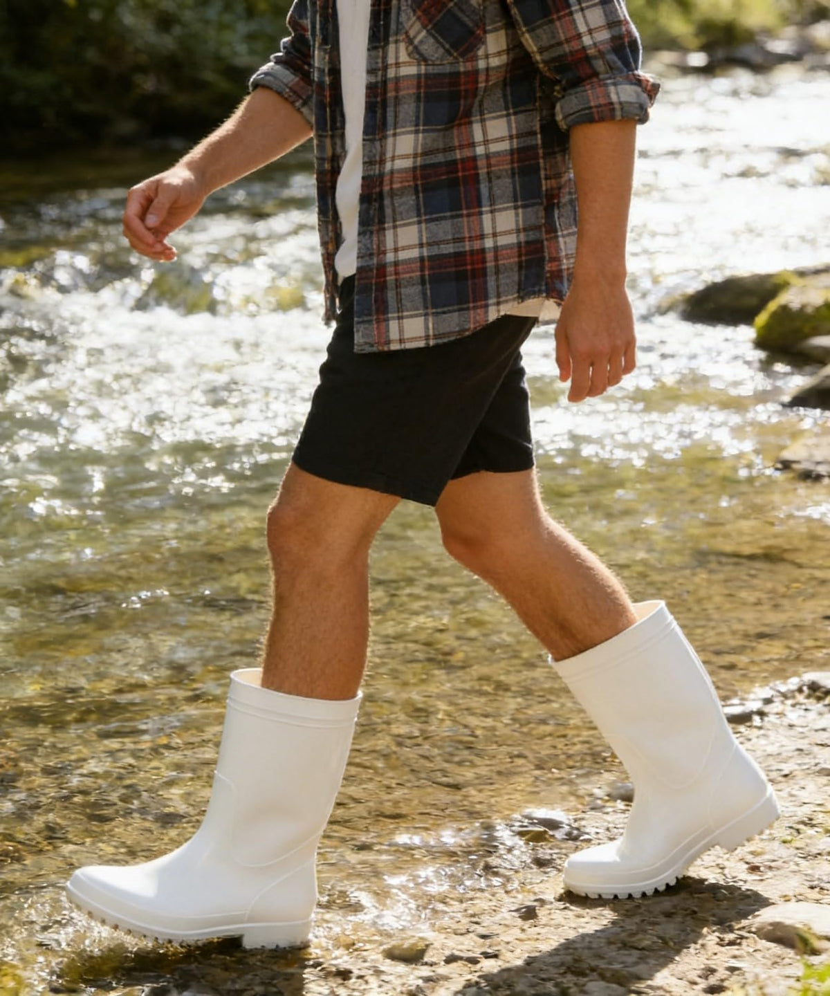 Mid-Calf Waterproof Anti-Slip Rubber Boots C62648