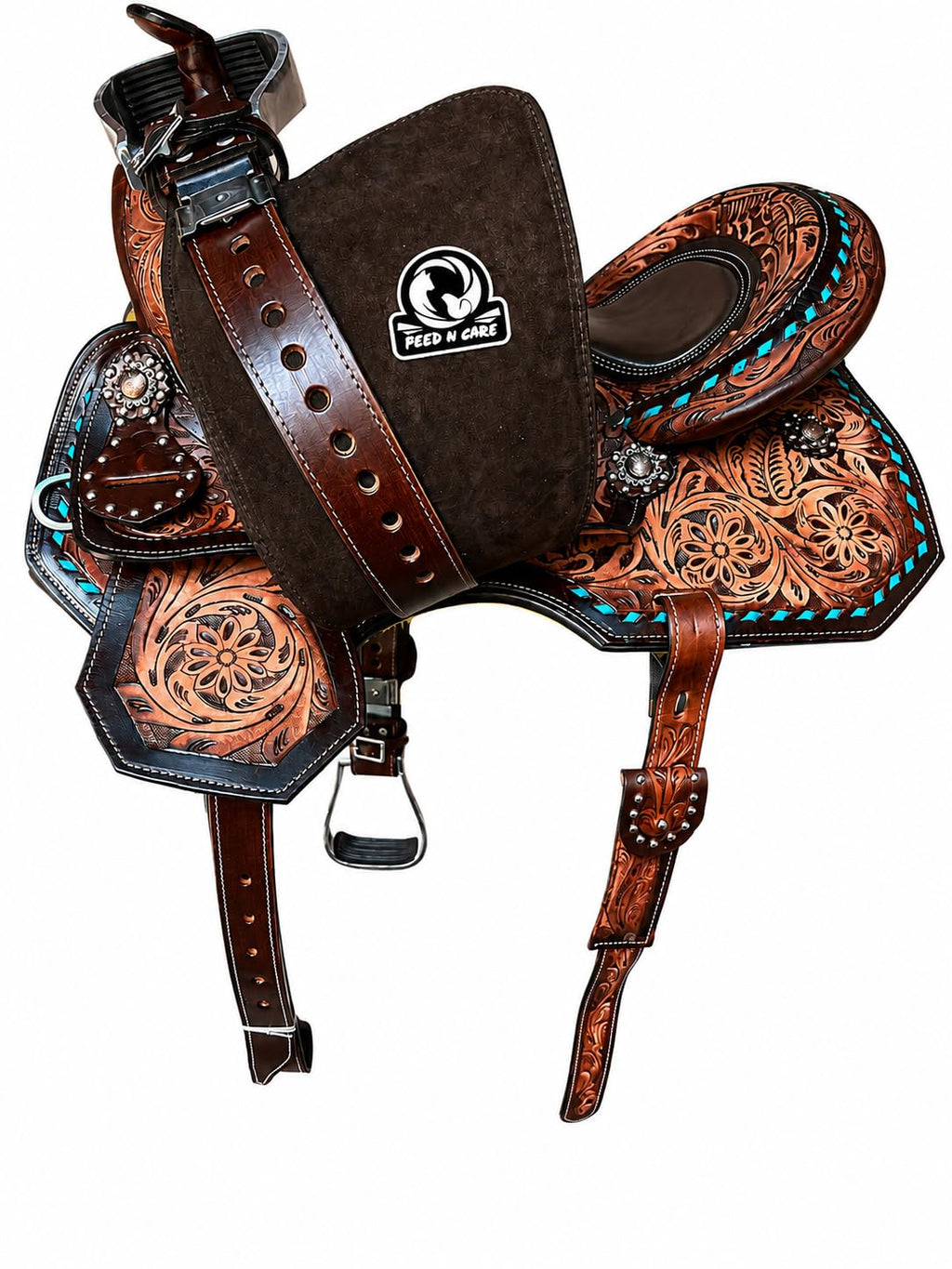 Leather Horse Saddle with Tack Set K87449