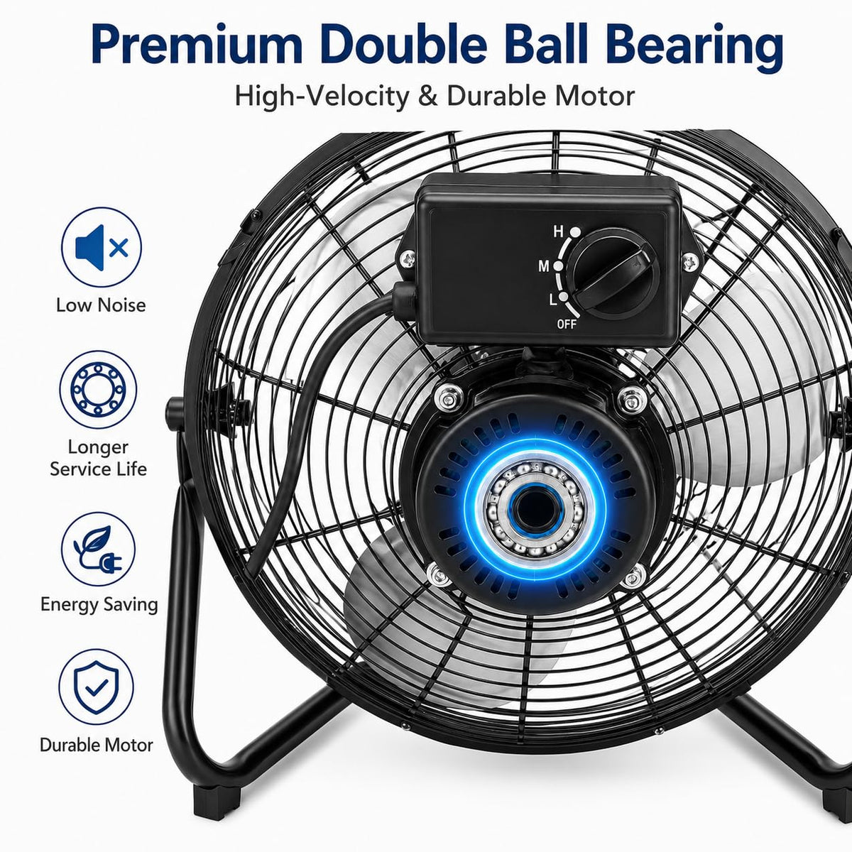 20'' High Velocity Industrial Floor & Wall Mount Fan T5256