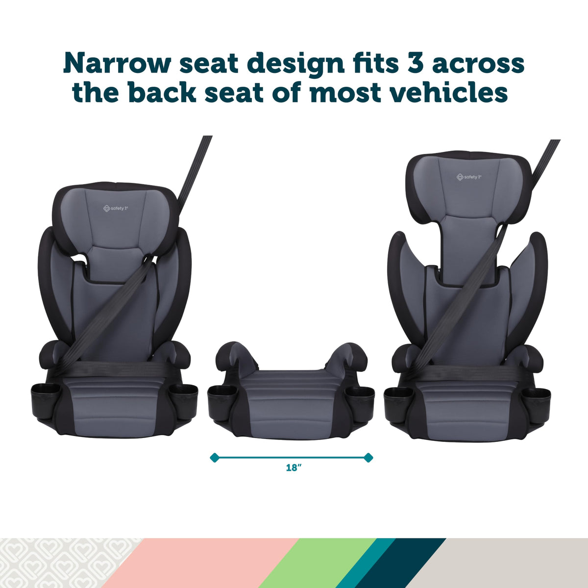 2-in-1 Booster Car Seat, High-Back to Backless, 40-100 lbs M38625