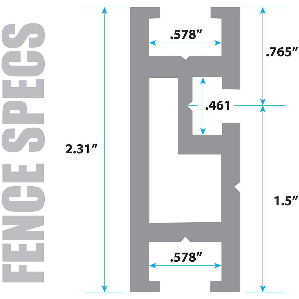 Aluminum Miter Gauge Fence with Flip Stop P460348